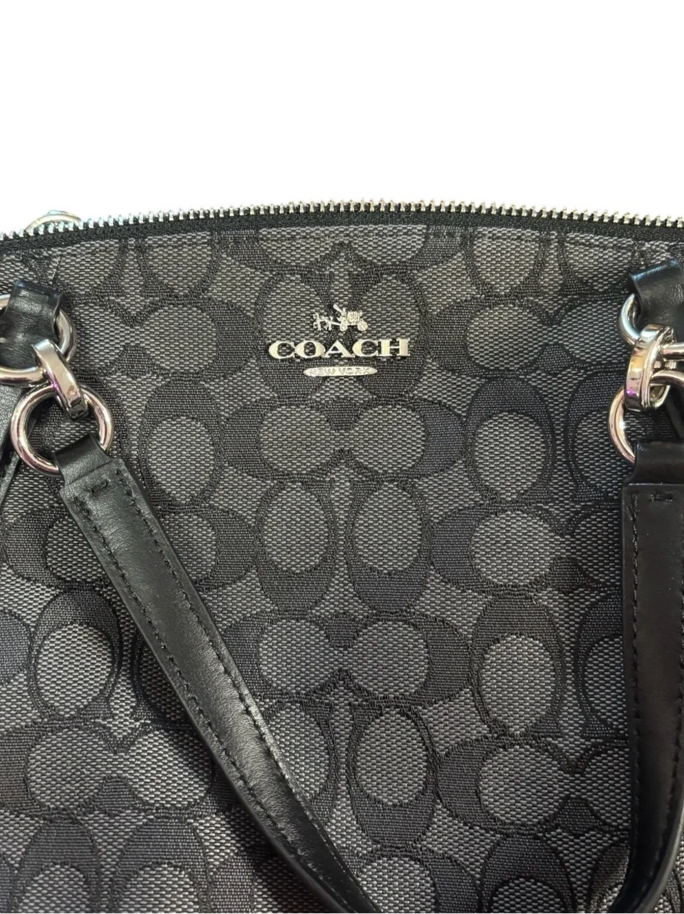 Coach NWOT Signature Small Kelsey Satchel in Black Smoke